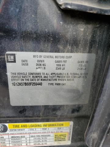 1G1ZK57B68F259440 - 2008 CHEVROLET MALIBU LTZ BLACK photo 12