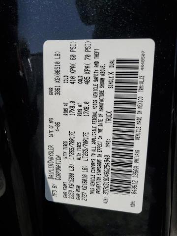 3D7KS19D46G254948 - 2006 DODGE RAM 1500 BLACK photo 13