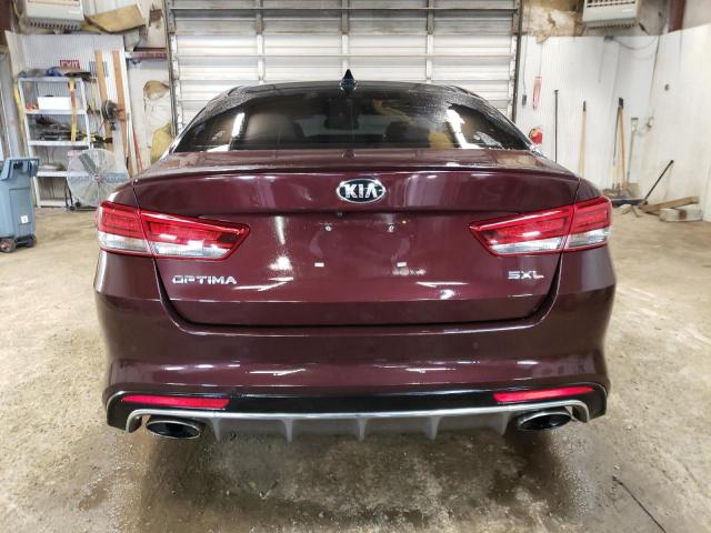 5XXGV4L28GG110534 - 2016 KIA OPTIMA SXL MAROON photo 6