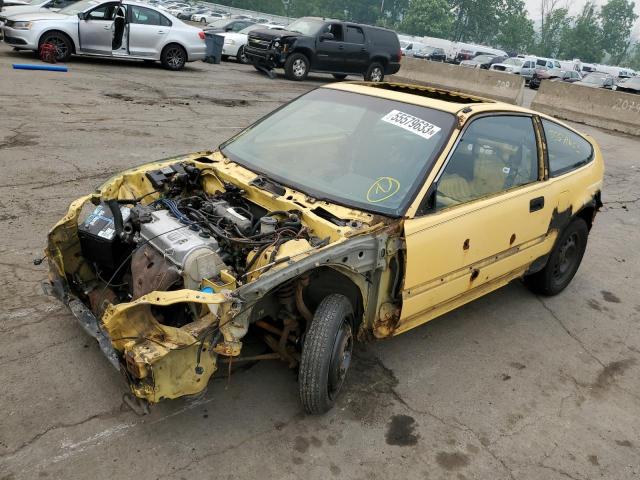 JHMED9368KS005189 - 1989 HONDA CIVIC 1500 CRX SI YELLOW photo 1