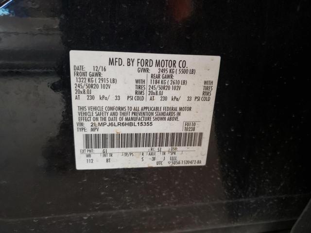 2LMPJ6LR6HBL15355 - 2017 LINCOLN MKX RESERVE Սև լուսանկար 14