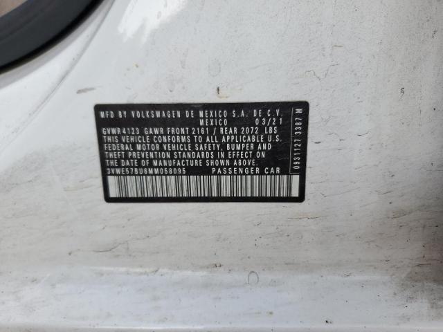 3VWE57BU6MM058095 - 2021 VOLKSWAGEN JETTA SEL WHITE photo 12