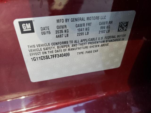 1G11C5SL7FF340499 - 2015 CHEVROLET MALIBU 1LT 栗色 照片 12