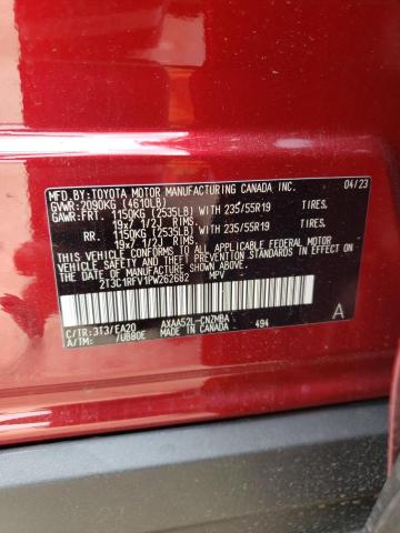 2T3C1RFV1PW262682 - 2023 TOYOTA RAV4 XLE PREMIUM RED photo 13