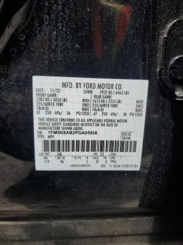 1FM5K8AB2PGA05938 - 2023 FORD EXPLORER POLICE INTERCEPTOR 黑色 照片 13