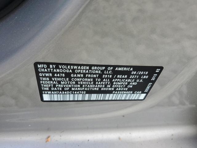 1VWAH7A34DC144702 - 2013 VOLKSWAGEN PASSAT S Qızıl foto 12