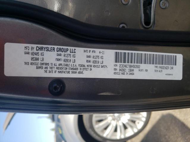 2C3CA6CT8BH563562 - 2011 CHRYSLER 300C CHARCOAL photo 10