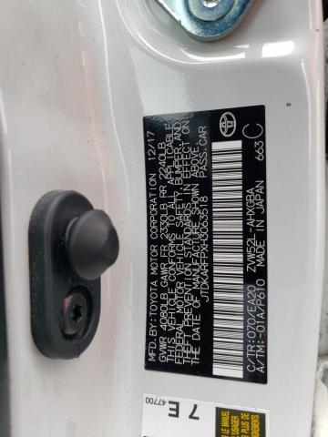 JTDKARFPXH3063518 - 2017 TOYOTA PRIUS PRIM 白色 照片 13