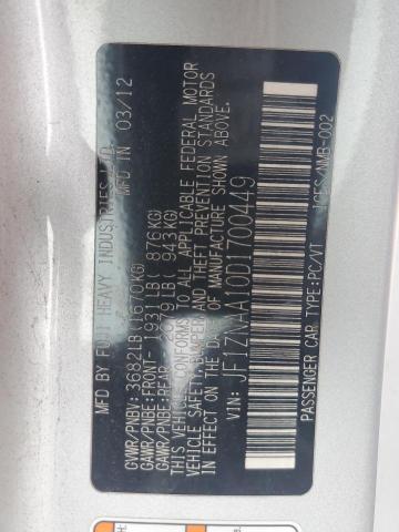 JF1ZNAA10D1700449 - 2013 TOYOTA SCION FR-S SILVER photo 12