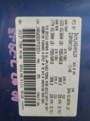 1A8HW58207F523314 - 2007 CHRYSLER ASPEN LIMITED 蓝色 照片 14