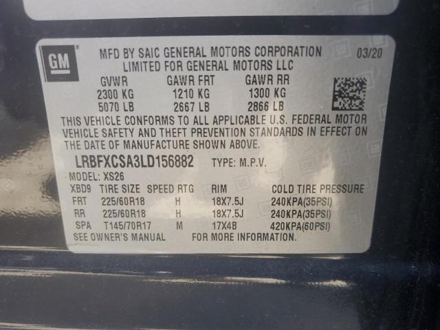 LRBFXCSA3LD156882 - 2020 BUICK ENVISION ESSENCE Siyah fotoğraf 14