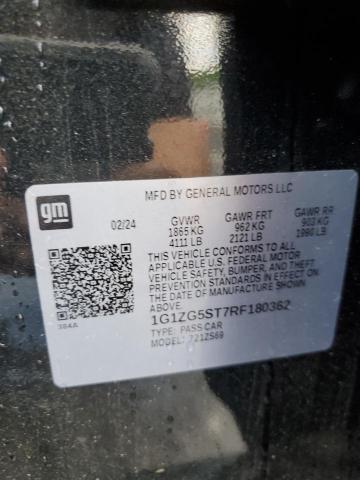 1G1ZG5ST7RF180362 - 2024 CHEVROLET MALIBU RS BLACK photo 12