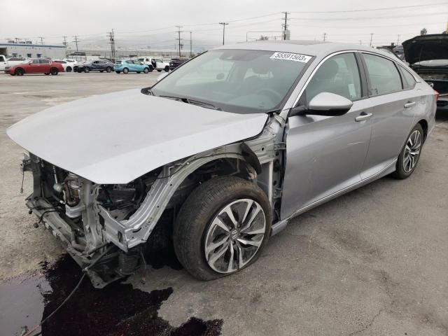 1HGCV3F52NA015220 - 2022 HONDA ACCORD HYBRID EXL SILVER photo 1