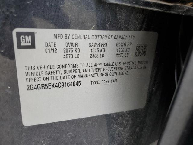 2G4GR5EK4C9164045 - 2012 BUICK REGAL 银色 照片 13