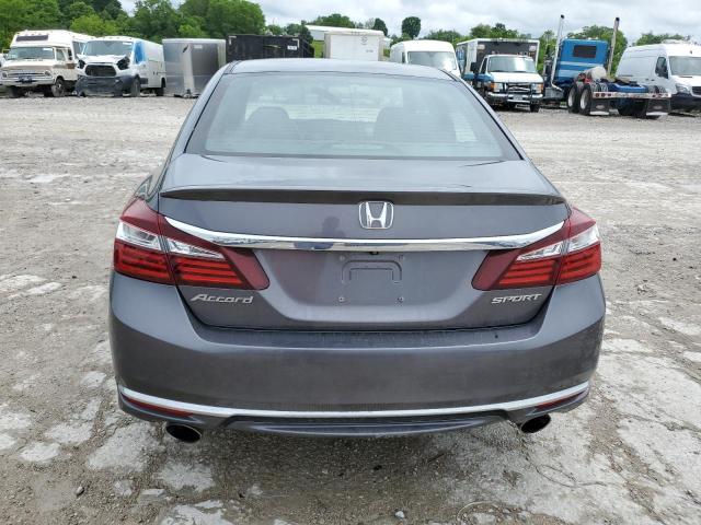 1HGCR2F53HA233279 - 2017 HONDA ACCORD SPORT GRAY photo 6