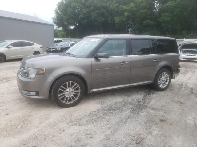 2FMGK5C87EBD38780 - 2014 FORD FLEX SEL GRAY photo 1