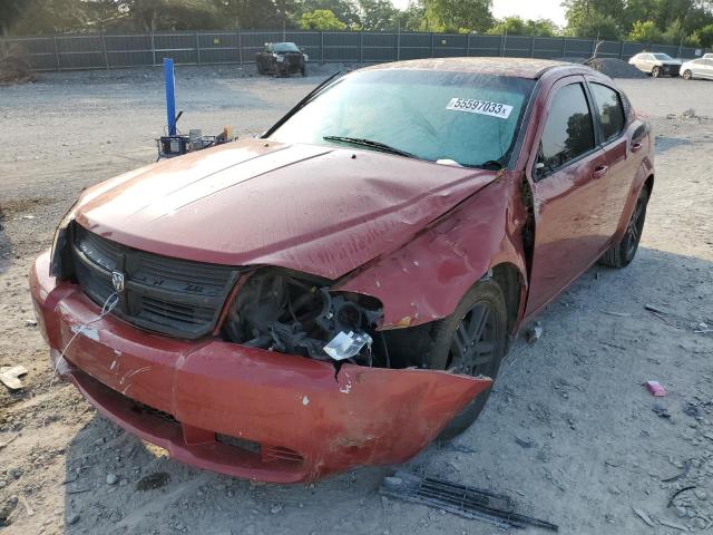 1B3LC56J28N160382 - 2008 DODGE AVENGER SXT MAROON photo 1