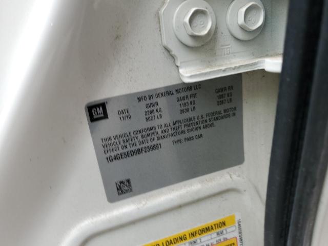 1G4GE5ED9BF239891 - 2011 BUICK LACROSSE CXS Blanc photo 12