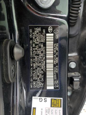 JTDVPMAE7MJ122972 - 2021 TOYOTA COROLLA LE შავი ფოტო 12