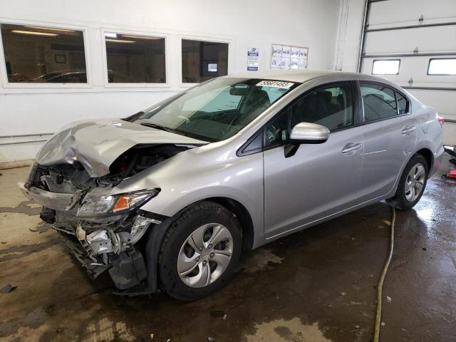 19XFB2F56FE011541 - 2015 HONDA CIVIC LX SILVER photo 1