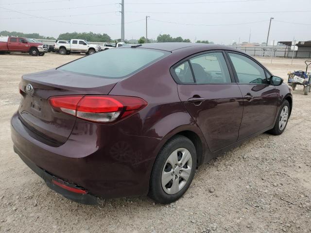 3KPFK4A7XJE224070 - 2018 KIA FORTE LX MAROON photo 3