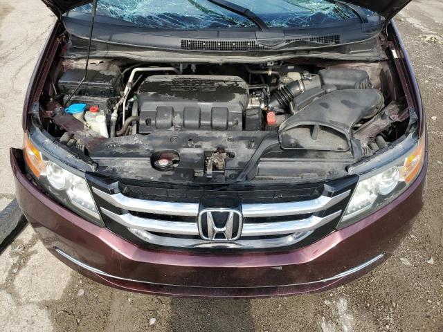 5FNRL5H68EB052179 - 2014 HONDA ODYSSEY EXL BURGUNDY photo 12