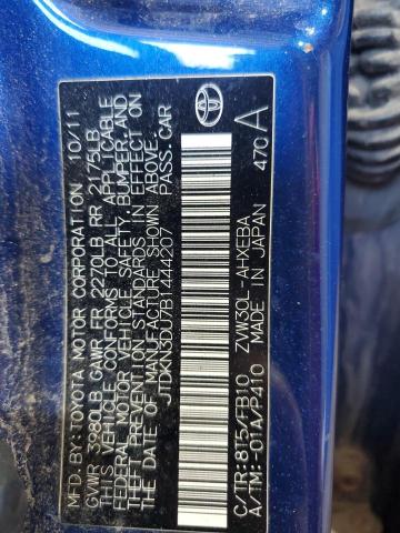 JTDKN3DU7B1444207 - 2011 TOYOTA PRIUS 蓝色 照片 13