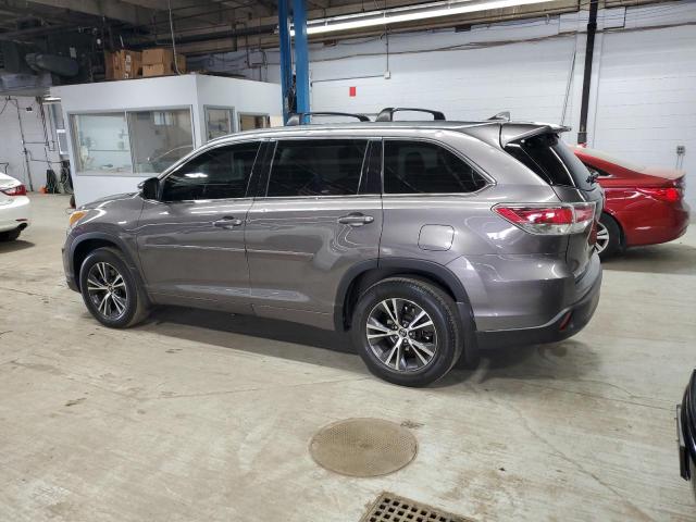 5TDJKRFH0GS500635 - 2016 TOYOTA HIGHLANDER XLE GRAY photo 2