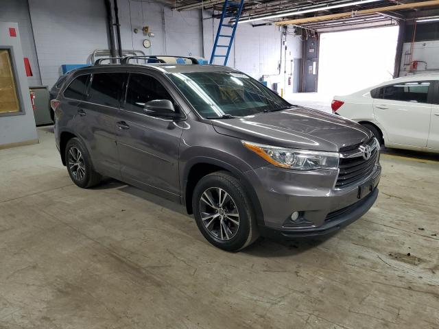 5TDJKRFH0GS500635 - 2016 TOYOTA HIGHLANDER XLE GRAY photo 4