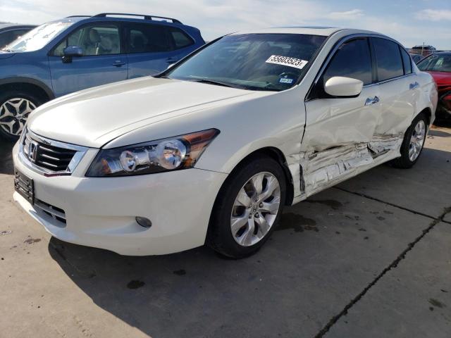 5KBCP3F87AB003389 - 2010 HONDA ACCORD EXL WHITE photo 1