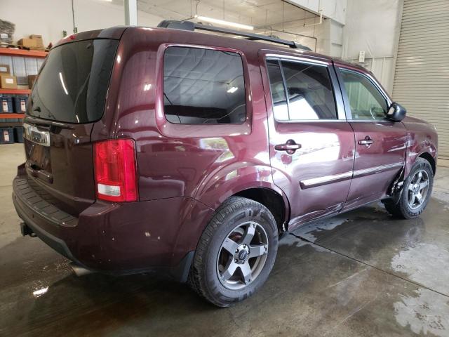 5FNYF4H99AB019063 - 2010 HONDA PILOT TOURING MAROON photo 3