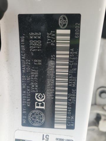 4T1G11AK2PU741735 - 2023 TOYOTA CAMRY SE NIGHT SHADE WHITE photo 13