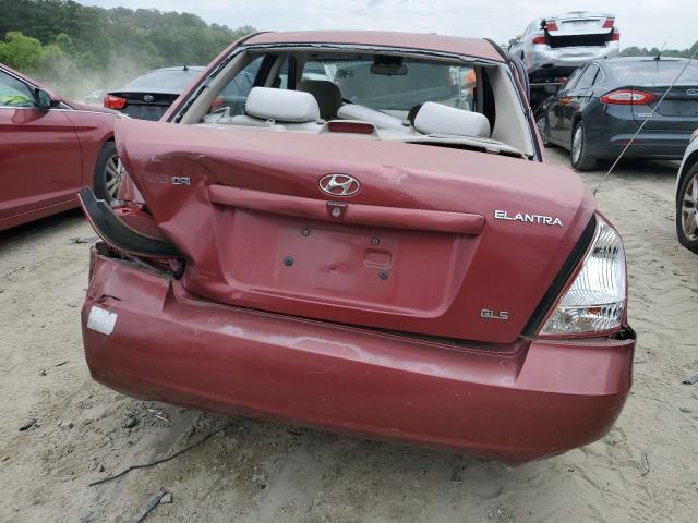 KMHDN45D13U544571 - 2003 HYUNDAI ELANTRA GLS RED photo 6