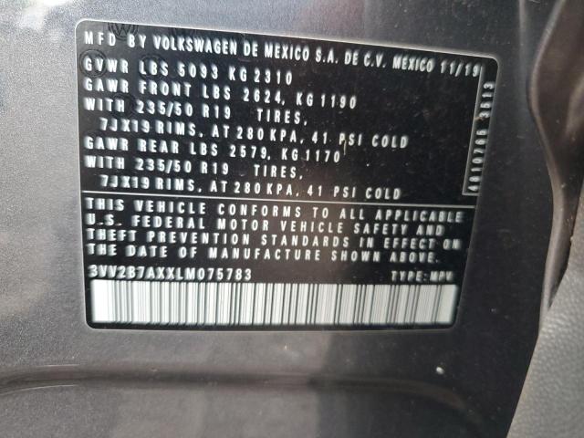 3VV2B7AXXLM075783 - 2020 VOLKSWAGEN TIGUAN SE GRAY photo 13