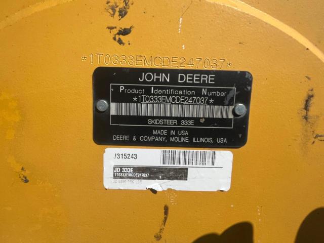 1T0333EMCDE247037 - 2013 JOHN DEERE 3300 YELLOW photo 10