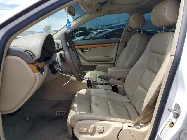 WAUAF78E78A059139 - 2008 AUDI A4 2.0T WHITE photo 7