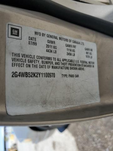 2G4WB52K2Y1100970 - 2000 BUICK REGAL LS 棕色 照片 12