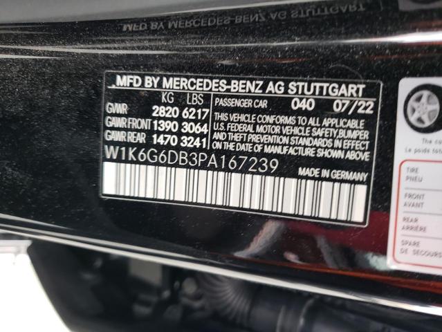 W1K6G6DB3PA167239 - 2023 MERCEDES-BENZ S 500 4MATIC BLACK photo 12