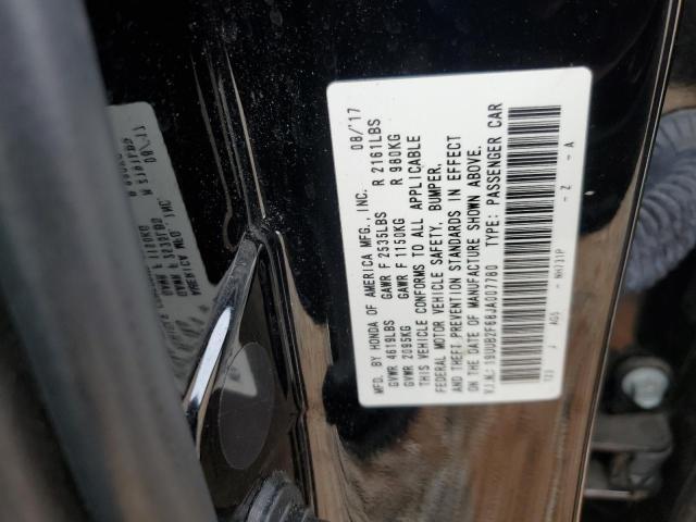 19UUB2F68JA007780 - 2018 ACURA TLX TECH+A Սև լուսանկար 12