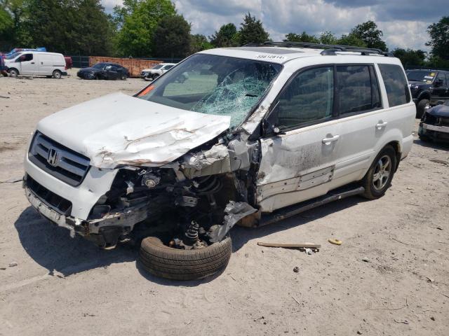 5FNYF18658B000394 - 2008 HONDA PILOT EXL WHITE photo 1