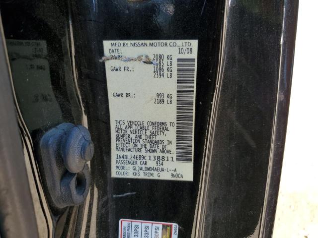 1N4BL24E89C138811 - 2009 NISSAN ALTIMA 3.5SE BLACK photo 12