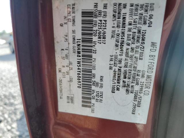 1LNHM81W54Y686970 - 2004 LINCOLN TOWN CAR EXECUTIVE Rot Foto 12