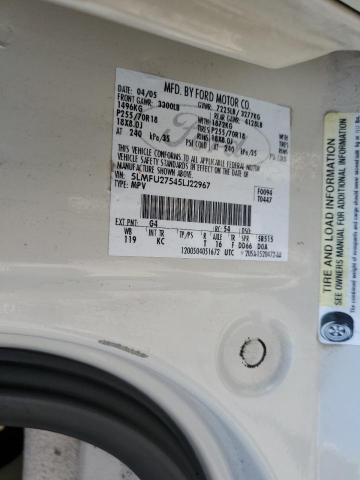 5LMFU27545LJ22967 - 2005 LINCOLN NAVIGATOR თეთრი ფოტო 13