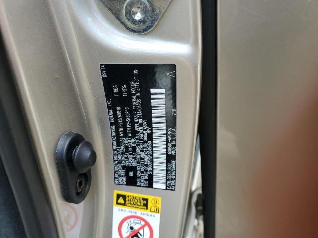 5TDKKRFH9FS045450 - 2015 TOYOTA HIGHLANDER XLE 棕色 照片 12