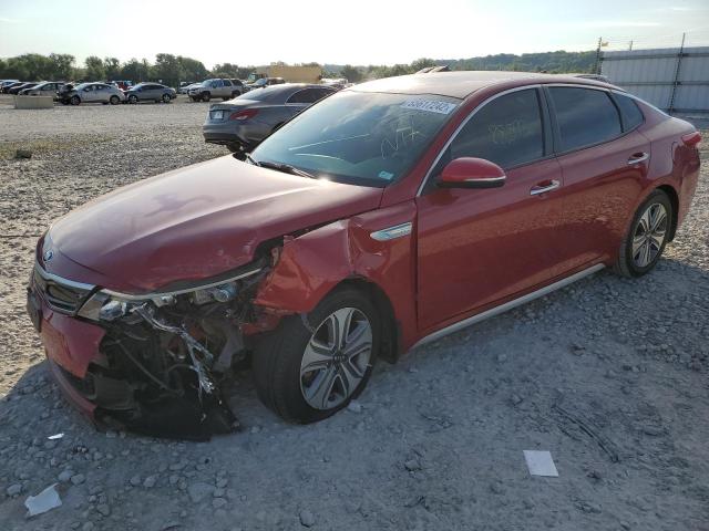 KNAGU4LE1H5012123 - 2017 KIA OPTIMA HYBRID RED photo 2