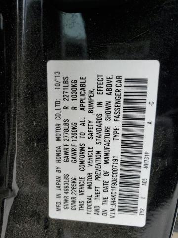 JH4KC1F90EC007191 - 2014 ACURA RLX ADVANCE BLACK photo 13