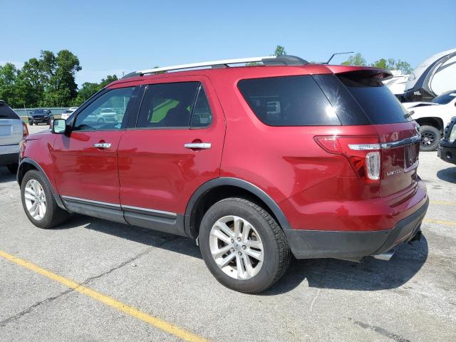 1FM5K8F86EGB96631 - 2014 FORD EXPLORER LIMITED RED photo 2