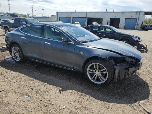 5YJSA1DN7DFP06150 - 2013 TESLA MODEL S GRAY photo 4