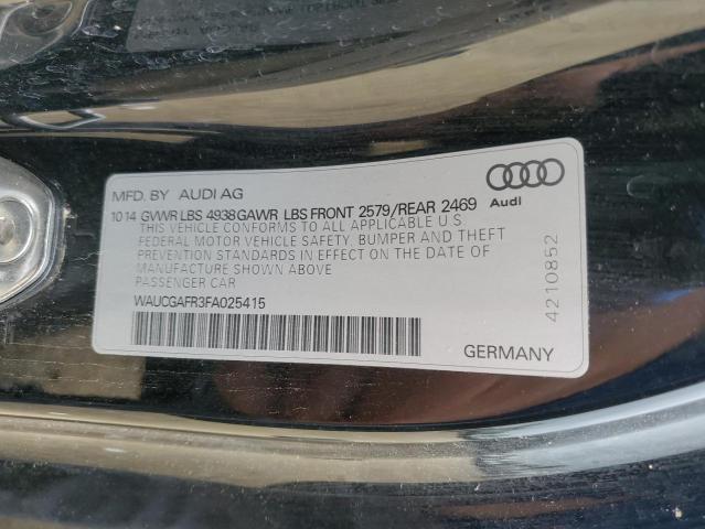 WAUCGAFR3FA025415 - 2015 AUDI S5 PREMIUM PLUS BLACK photo 13