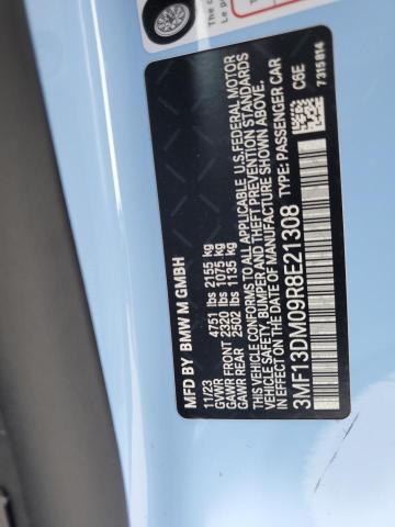 3MF13DM09R8E21308 - 2024 BMW M2 BLUE photo 13